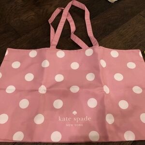 Kate Spade Pink and White Polka Dot Tote Bag New